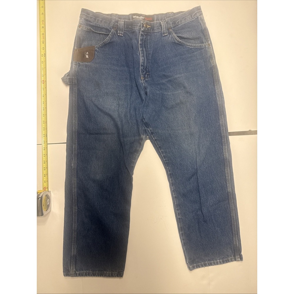 Wrangler Riggs Workwear Carpenter Jeans Mens 38x30‎ Blue Workwear Relaxed